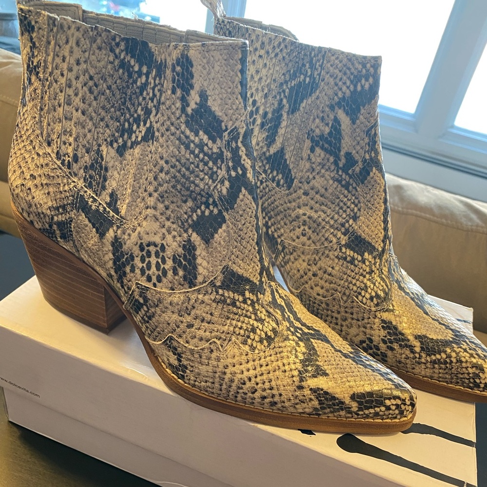 Sam Edelman snakeskin ankle Winona booties